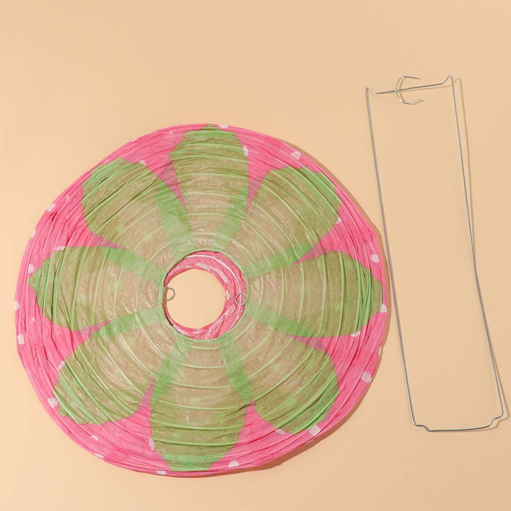 Japanese Lantern Paper - 3D Rosa Erdbeere Laterne Handheld Obst