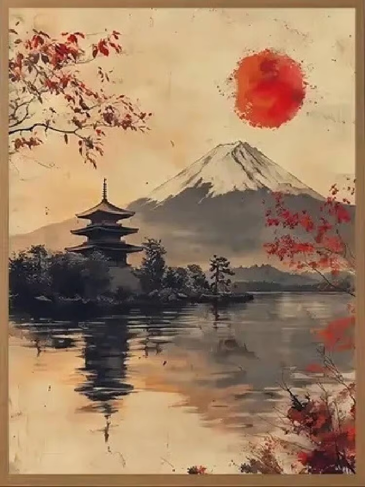 Japanese Lifestyle Movie - Ölgemälde nach Zahlen im japanischen Stil,