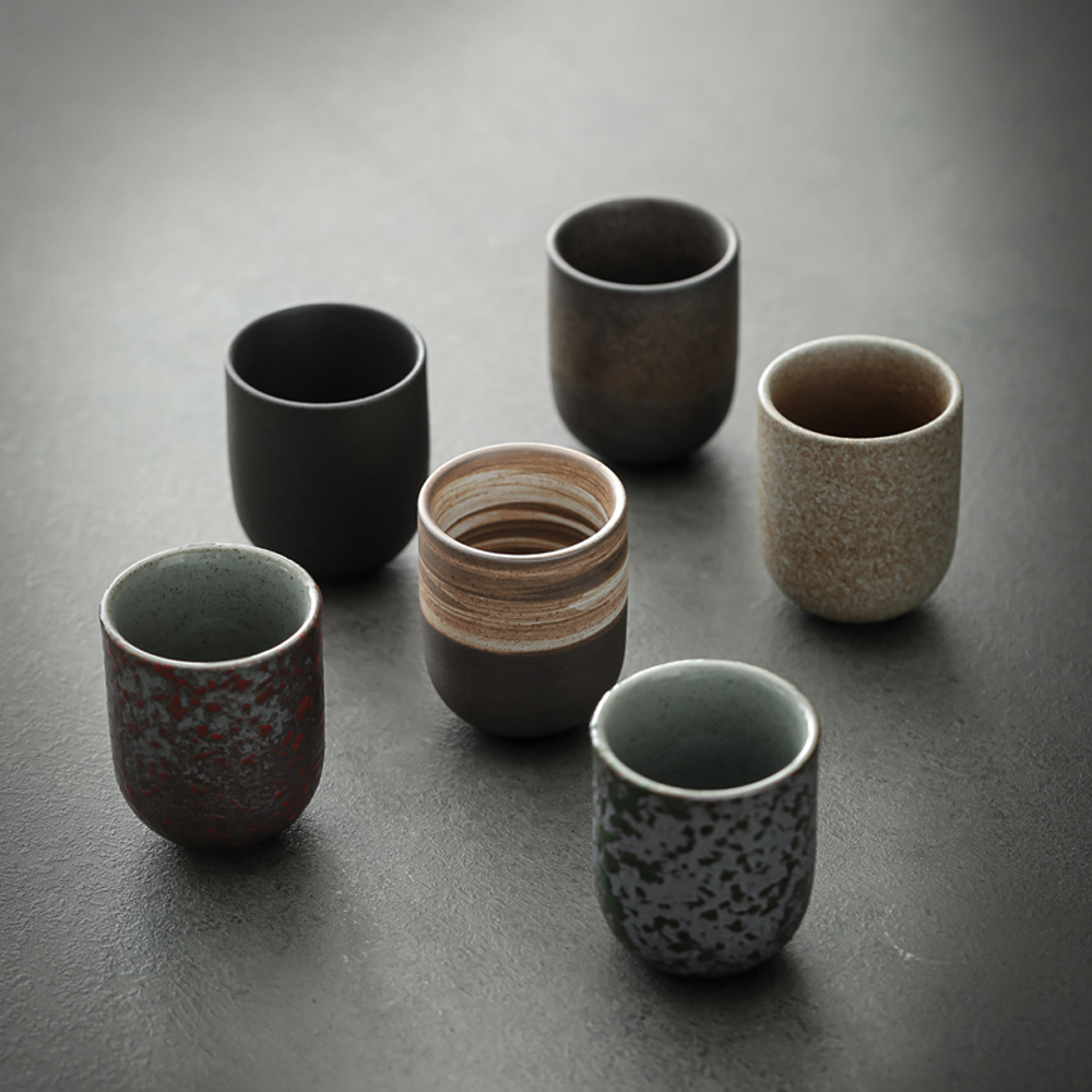 Japanese For Lifestyle - Neue Vintage-Keramiktassen Japanisches Steinzeug-Porzellan 130ml Teetasse