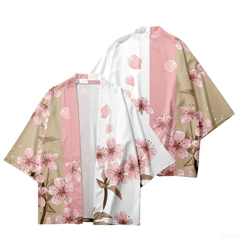 Kimono Yukata Cotton - Sommer Frauen Blume Drucken Kimono Männer