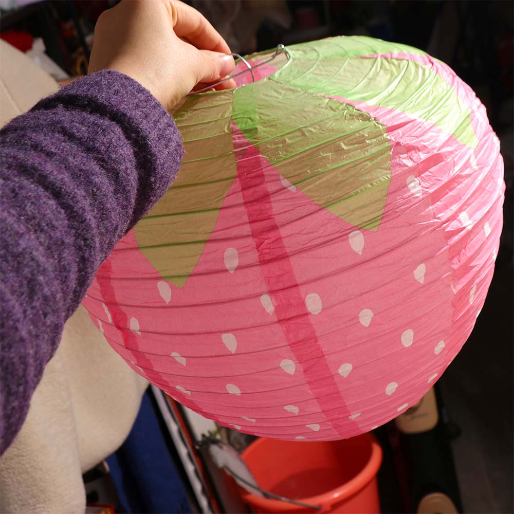 3D Rosa Erdbeere Laterne Handh – Japanese Lantern Paper Bewertung und Preis