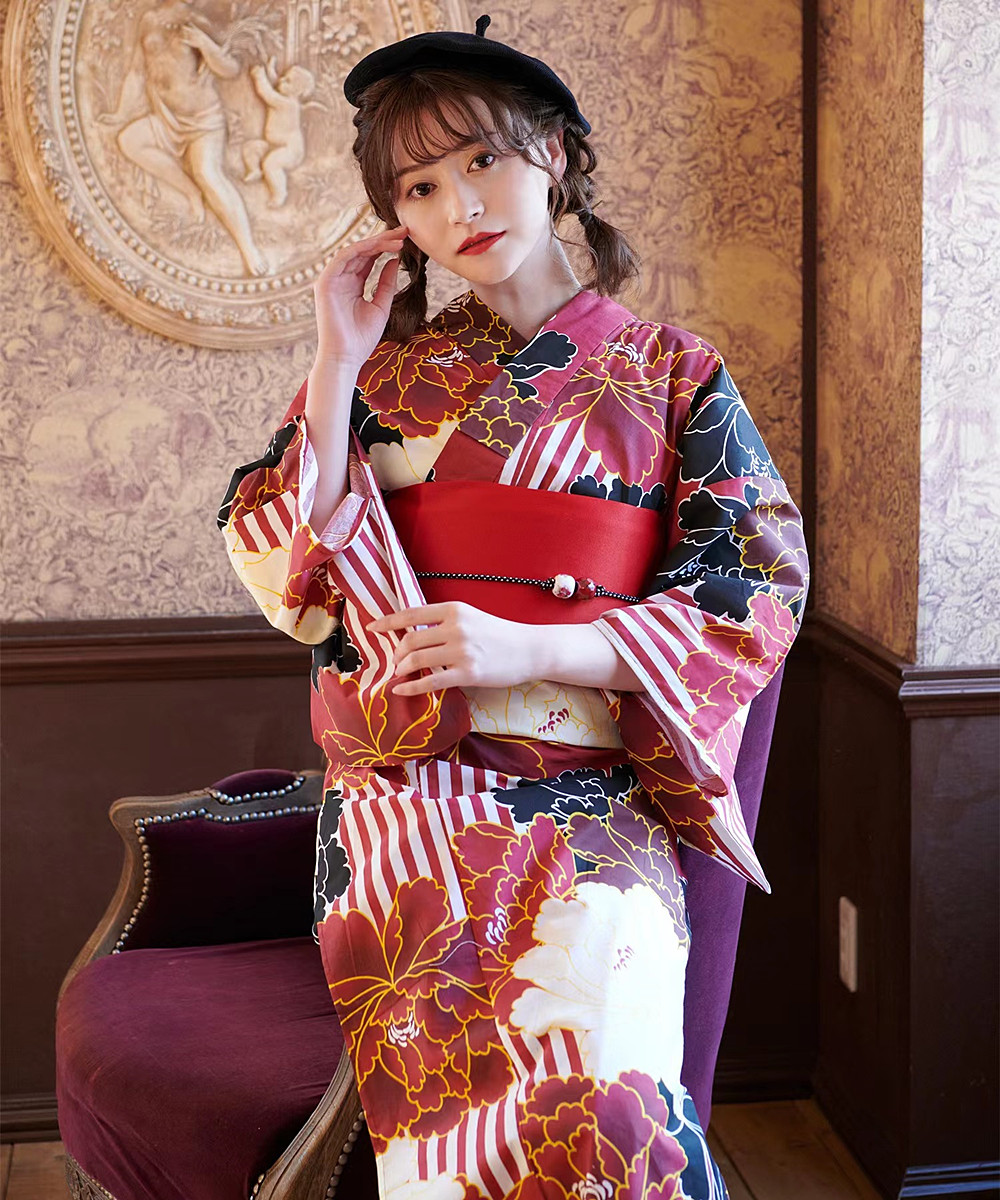 Japanischer Kimono Yukata Dame – Kimono Yukata Cotton Bewertung und Preis