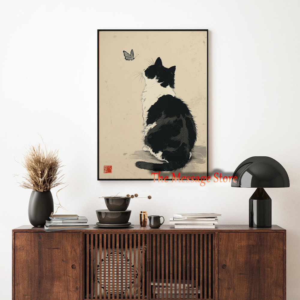 Schwarze Kuh-Katze Japanisches – Japanese Minimalist Lifestyle Bewertung und Preis