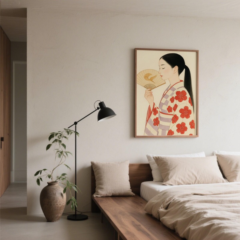 Mount Fuji & Crane Japanischer – Japanese Minimalist Lifestyle Bewertung und Preis