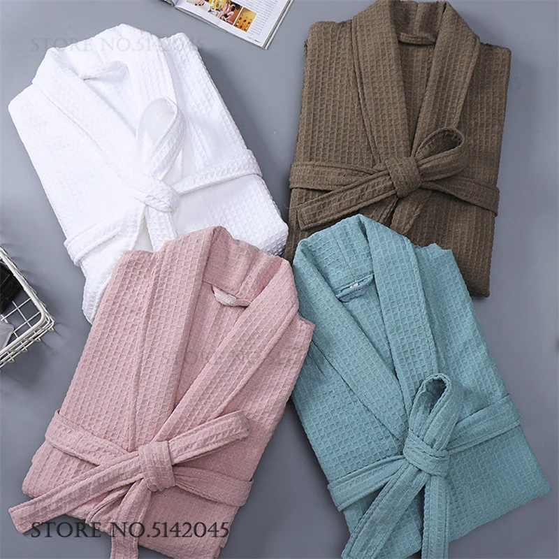 Waffel-Baumwoll-Paar-Bademante – Kimono Yukata Cotton Bewertung und Preis